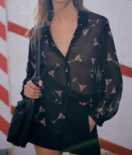 Camicia ZARA nera semi