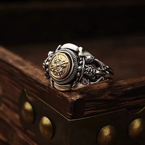 Anello uomo argento - argento, buddista
