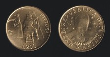SAN MARINO 200 LIRE 1997 LA