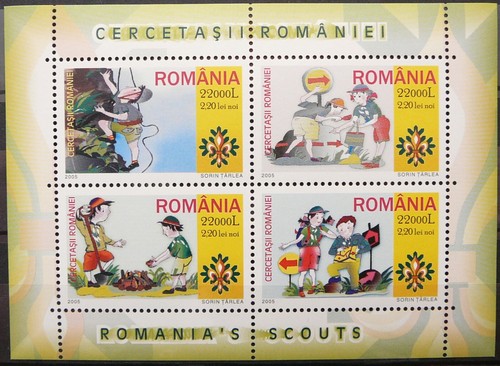 Foglio ricordo romania scout - romania,