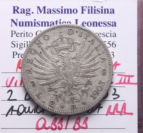 Veiii lire argento - argento, 1903