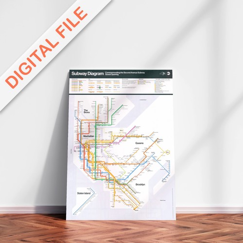 Vignelli new subway map - subway,