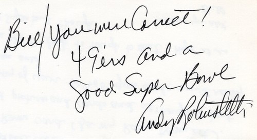 Autografo firmato andy - autografo,