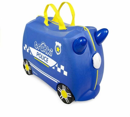 Valigia trunki police car blu - valigia,