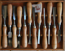 SGORBIE PROFESSIONALI  INTAGLIO SCALPELLI UTENSILI PER LEGNO SET 12 PZ cassetta