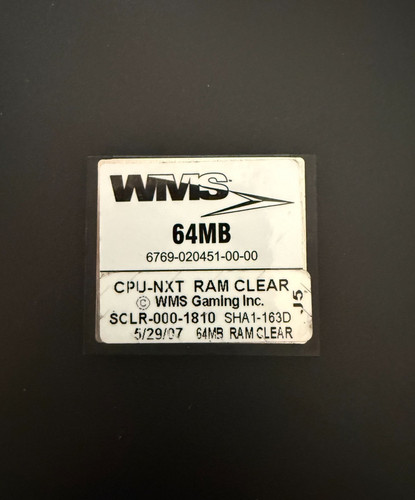Wms bb1 ram clear - wms, 1810