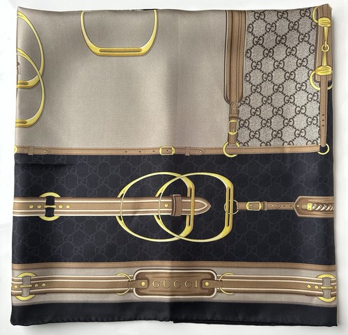 Sciarpa seta gucci - seta, logo