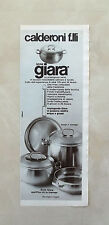 D845- Advertising Pubblicità -1980- CALDERONI SERIE GIARA PENTOLE IN ACCIAIO
