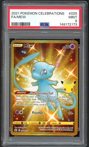 Pokemon card psa - 9, mew