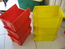 SET DI 6 CONTENITORI PICCOLI PER MINUTERIA GIALLO ROSSO