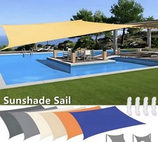 Tenda a vela QUADRATA ombreggiante telo UV Ripara sole ombra giardino PARASOLE