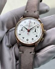 Cronografo Vintage Chronographe Suisse Carica Manuale Landeron 48 Placcato Oro 35mm