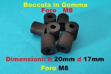 Boccola in Gomma Antivibrazione supporto distanziale in gomma 20x17 mm foro M8