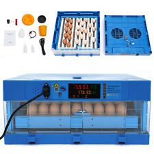 2-in-1 Auto Egg Incubator 24-120 Eggs Dual-Power Digital Poultry Hatcher Machine