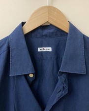 Camicia abbottonata kiton blu - camicia,