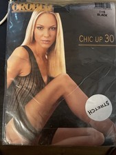 1 Paio STUPENDE Calze Autoreggenti Oroblu Chic Up30 Molto Sexy Mis. 1 col. Nero