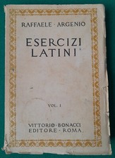 Esercizi Latino Libro Antico 1951 Raffaele Argenio Vol. I Bonacci Editore Scuola