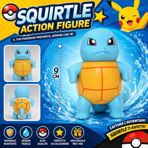Squirtle action figure - action, 9cm