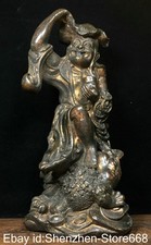 Statua 8" Antica Cina Bronzo