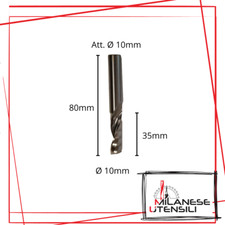 Fresa elicoidale Ø10x35x80