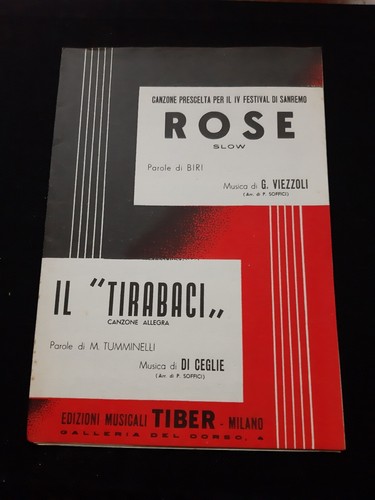 Spartito musicale rose canzone - spartito,