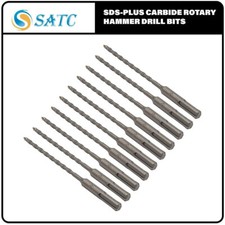 Confezione 10 Punte Trapano Elettrico SDS Plus 3/16"x6" Punta Carburo Martello Calcestruzzo Muratura