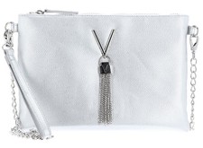 VALENTINO Divina Clutch Umhängetasche Clutch Tasche Argento silberfarben Neu