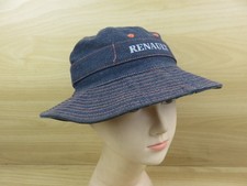 vecchio CAPPELLO DA PESCATORE pubblicitario AUTOMOBILE RENAULT anni 80 vintage