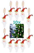 10x Babbo Natale Glitterato
