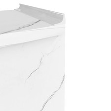 Mobile Base Cucina Componibile Minimal Bianco Effetto Marmo 1 Anta e 2 Scomparti