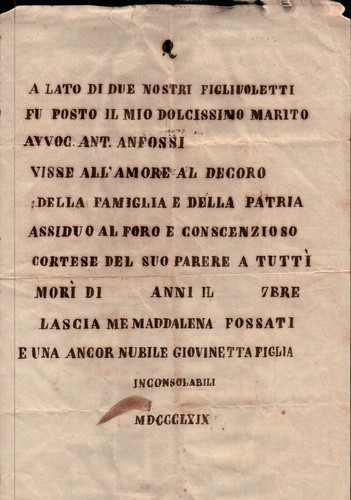 1869 piccolo manifestino - -,