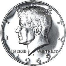 1969 S Kennedy Half Dollar Gem