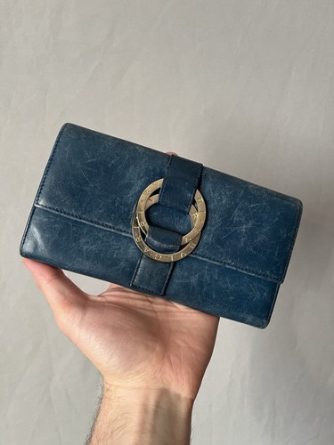 Portafoglio bvlgari blu usato - blu,