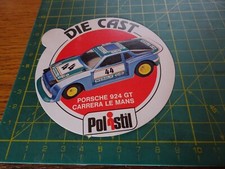 ADESIVO STICKER kleber vintage polistil die cast porsche 924 gt carrera le mans
