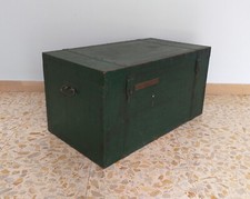 Cassa antica, baule militare in legno
