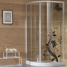 wall stickers adesivo adesivi fiori vetri box doccia decorazione bagno a0091