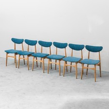 SET 6 SEDIE IN LEGNO TESSUTO