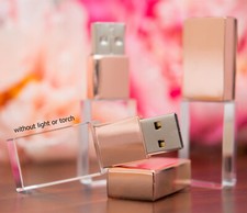 Flash pen drive USB vetro oro