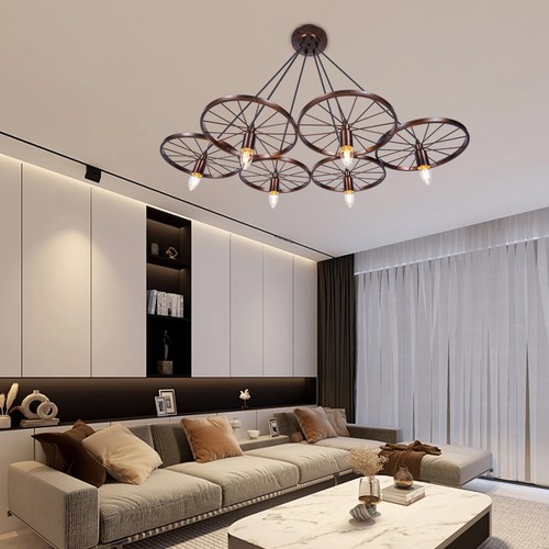 Lampadario ruota luci retrò - ruota,