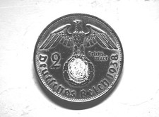 GERMANIA MONETA D'ARGENTO DEL TERZO REICH - 2 MARCHI 1938