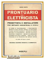 PRONTUARIO PER L'ELETTRICISTA di Enzo Coppi 1979 Hoepli Libro manuale impianti