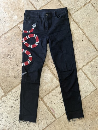 Jeans skinny gucci donna nero - jeans,