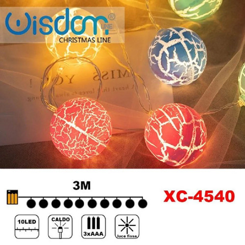 Catena luminosa con - con, palline