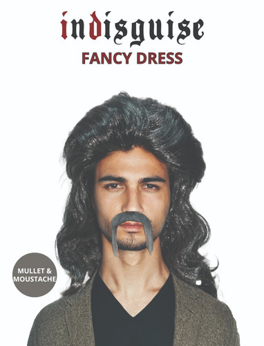 Set baffi parrucca pop - , uomo