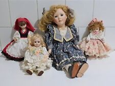 4 BAMBOLE VINTAGE DA COLLEZIONE IN CERAMICA da 22 a 44 cm