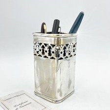 Portapenne da scrivania in stile antico in argento sheffield silver plated EPNS