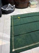 Tovaglia verde ricamata da