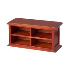 Casa delle bambole miniatura - bancone mercato bancone negozio scaffale 12 cm marrone medio