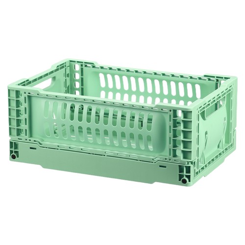 Folding storage basket
