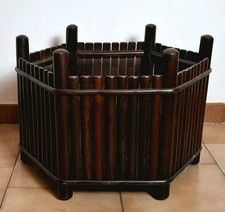 Portafiori Esagonale In Legno